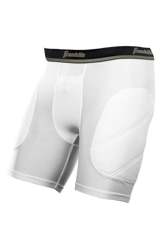 Youth Baseball Compression Sliding Shorts with Cup Pocket, Black, Youth Medium