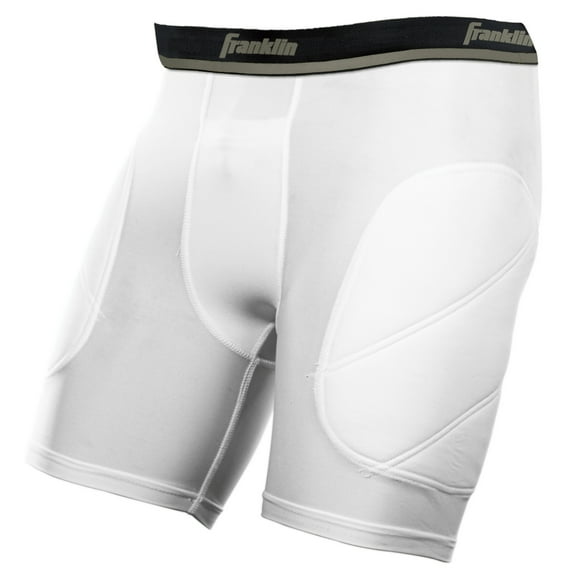 Franklin Sports Youth Baseball Sliding Shorts - Kids Padded Shorts + Cup Pocket - Small