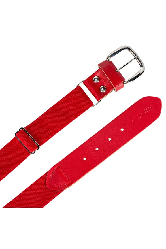 Youth Baseball + Softball Belt - Kids Adjustable Size Belt - Youth Red