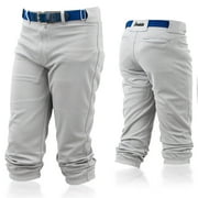 Franklin Sports Youth Baseball + Softball Pants - Kids Knicker Pants - Gray - Youth Small