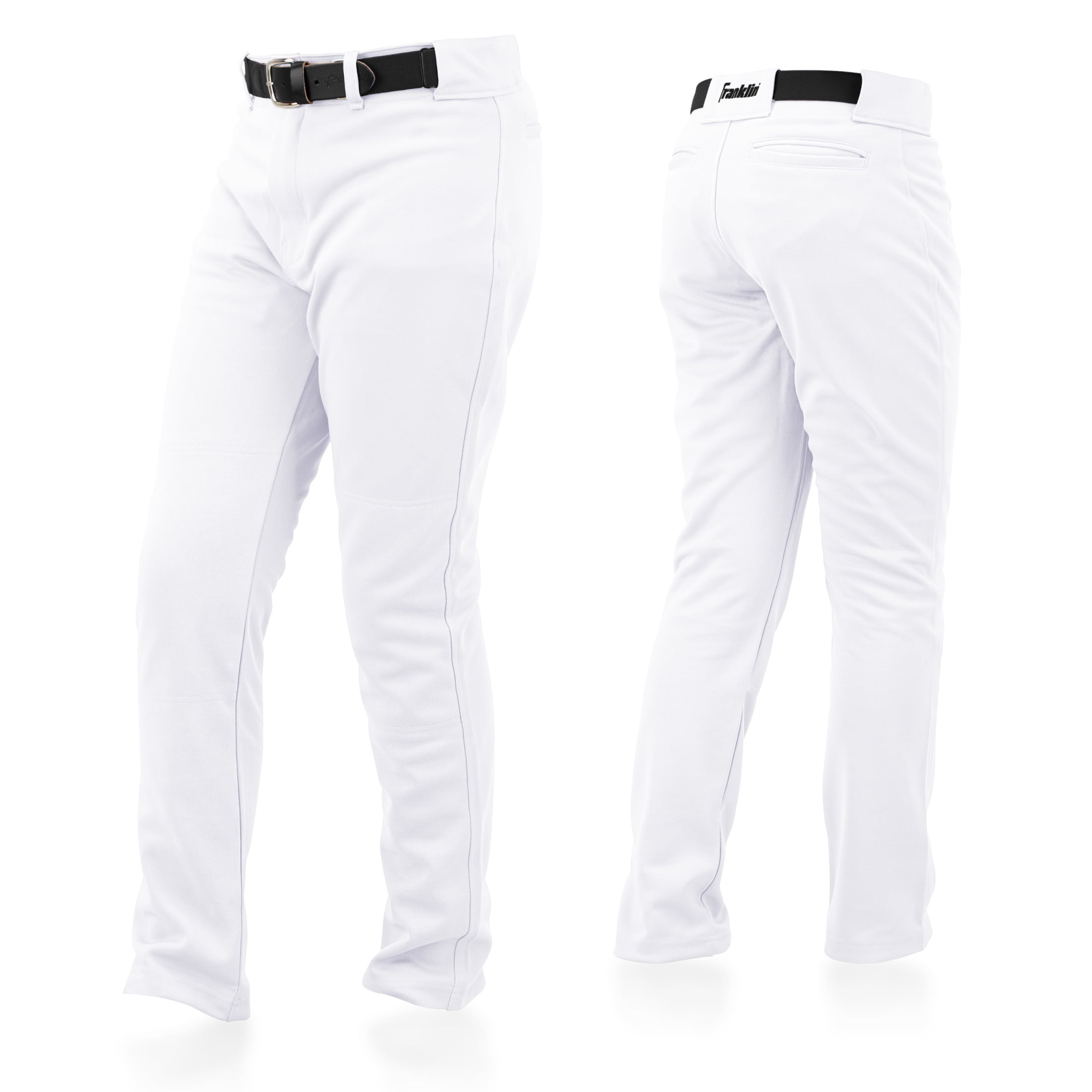 Franklin Sports Youth Relaxed Style Baseball + Softball Pants, White, Youth Medium
