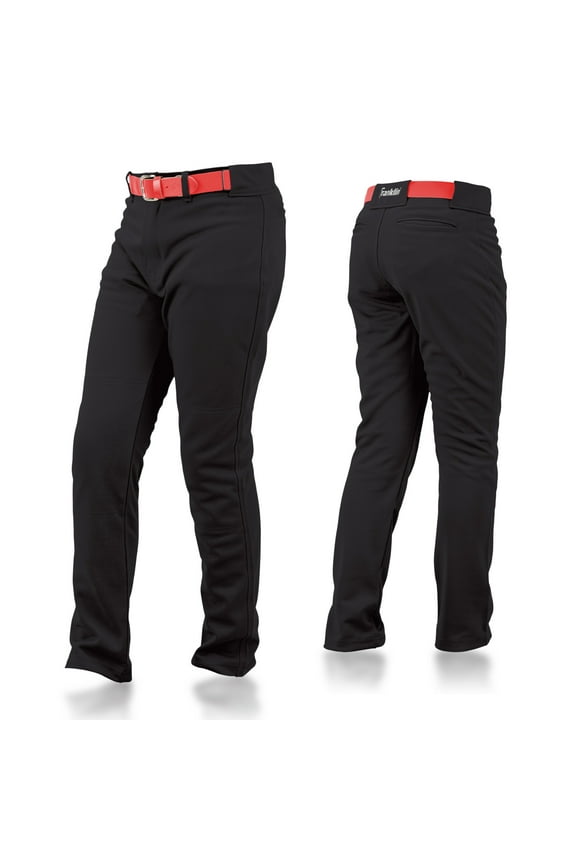 Youth Baseball + Softball Pants - Kids Relaxed Pants - Black - Youth Large