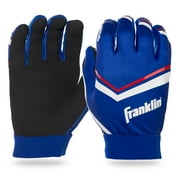 Franklin Sports Youth Football Receiver Gloves - Shoktak Youth Gloves - Kids Football Gloves - High Grip Football Gloves - Royal - Youth Large
