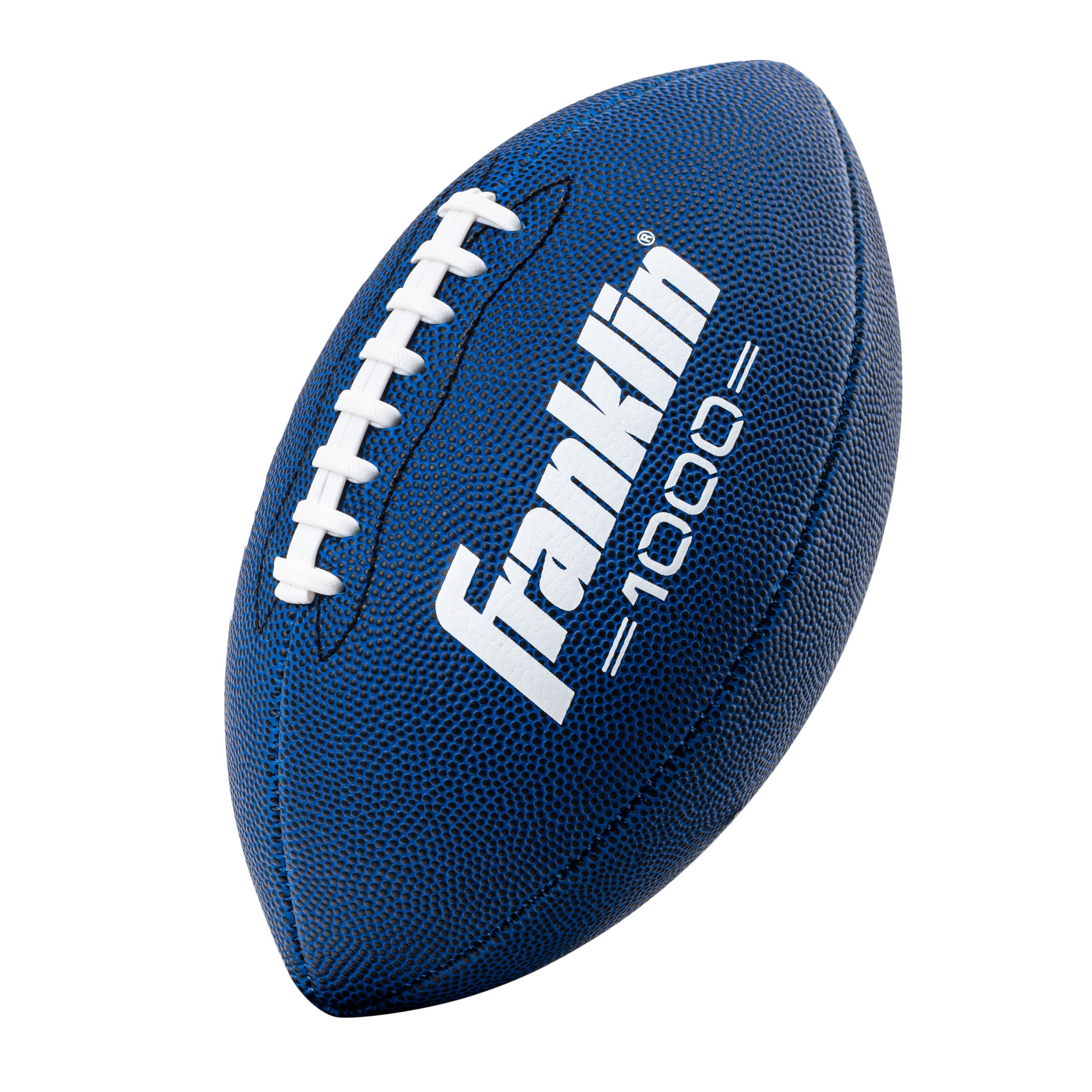 Franklin Sports Youth Pee Wee Footballs - Peewee Kids Football - Synthetic Leather Youth Football for Kids - Outdoor All-Weather Footballs - Extra Grip Kids Football - 1 Pack - Blue + White
