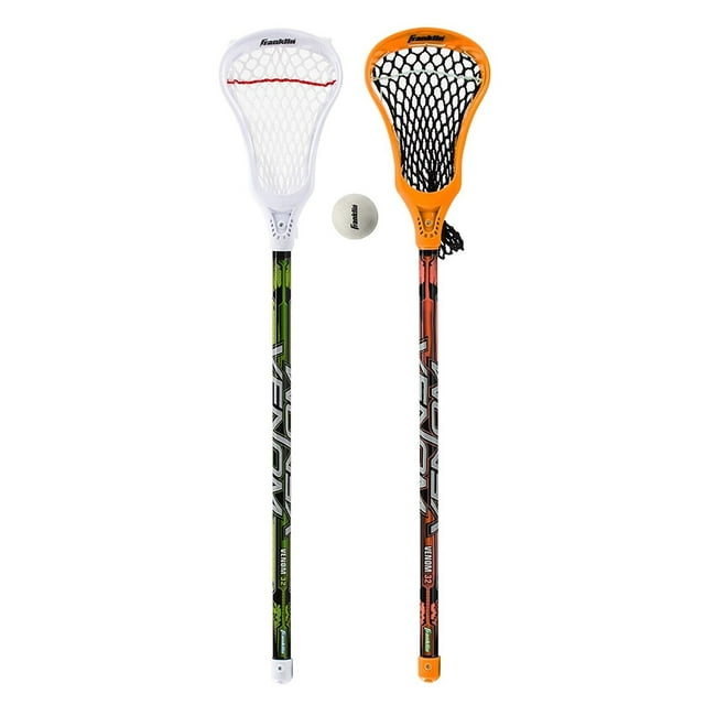 Franklin Sports Youth Recreational Lacrosse Starter Set, 2 Sticks & 1