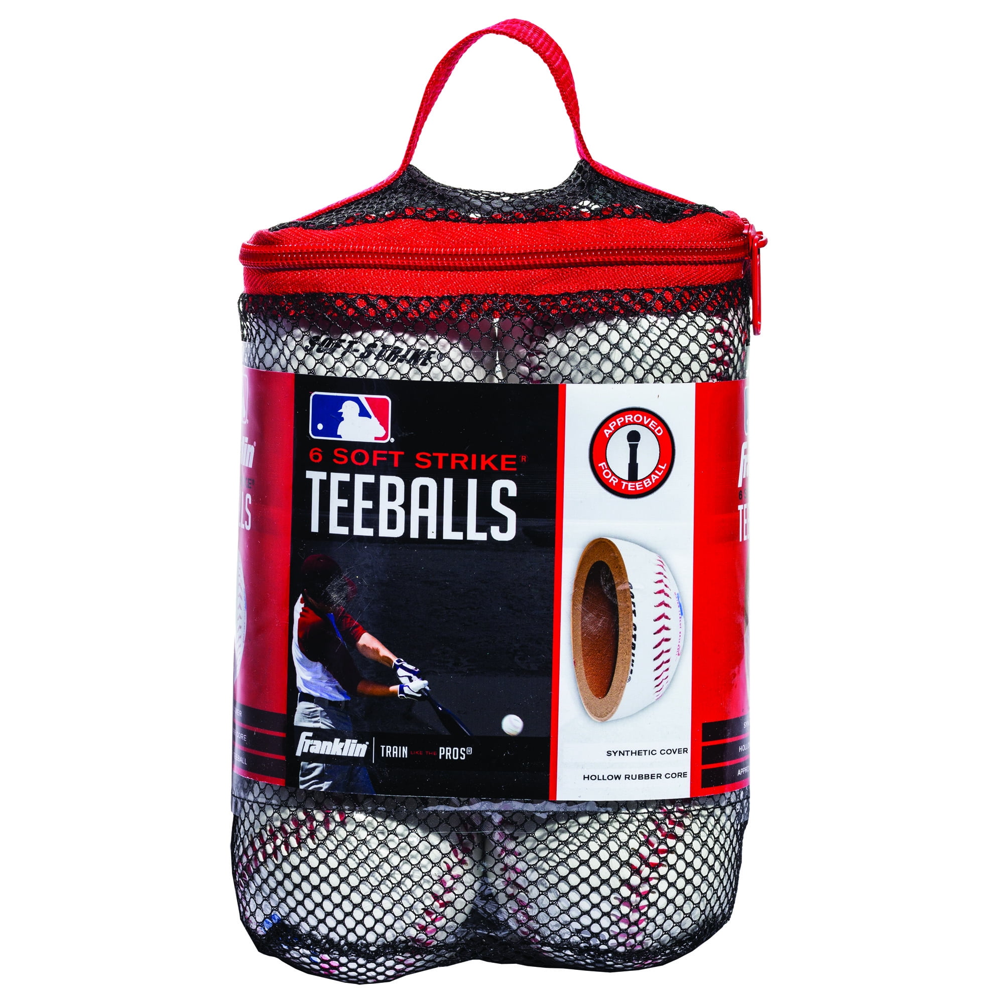 Franklin Sports Soft-Strike Teeball - Official Size and Weight Approved for Teeball - 6 pack of Baseballs