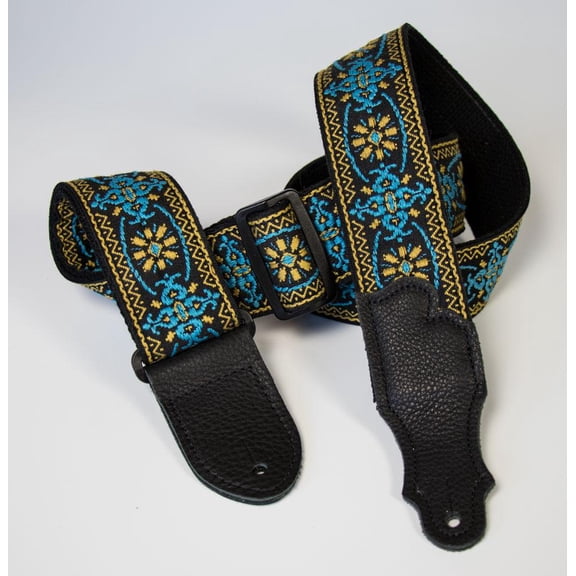 Franklin Strap 2" Turquoise Retro Folk Weave