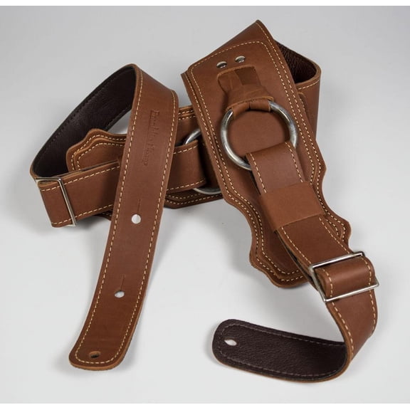 Franklin Strap 3.5" Cognac Leather Brass w/ Ring Br-Cg-N