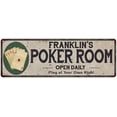 thumbnail image 1 of Franklin's Poker Room Gift 6x18 Metal Sign Game Decor 206180048176, 1 of 1