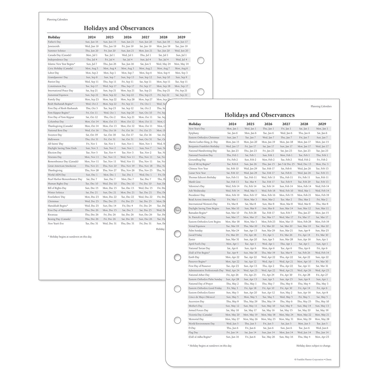 FranklinCovey 7 Habits Two Page Per Day Ringbound Planner (Classic