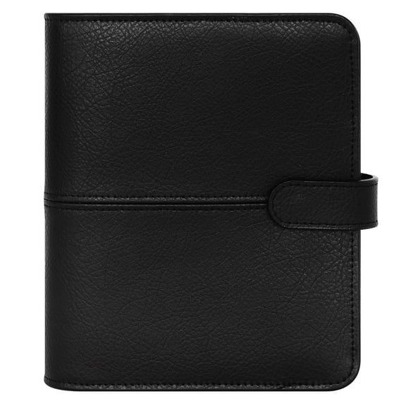 FranklinCovey Anna Leather Snap Binder (Compact Size, Onyx)