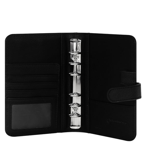 FranklinCovey Anna Leather Snap Binder (Pocket Size, Onyx)