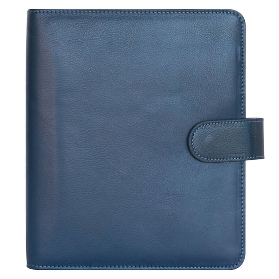 FranklinCovey Arden Snap Leather Binder (Classic Size, Blue)