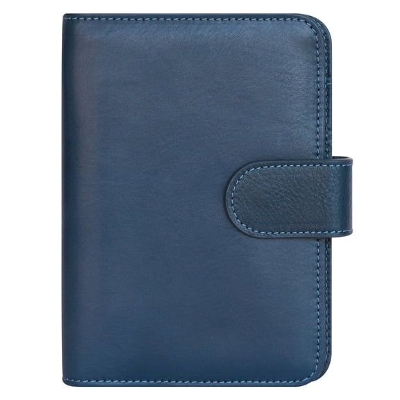 FranklinCovey Arden Snap Leather Binder (Pocket Size, Blue)