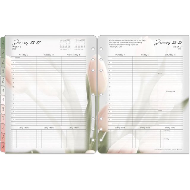 FranklinCovey Blooms Weekly RingBound Planner (Monarch, Jan 2025