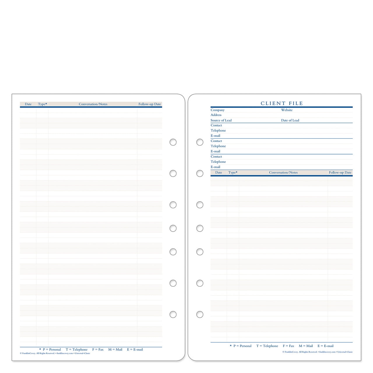 Clinef File FranklinCovey Client File (Classic Size) - Walmart.com