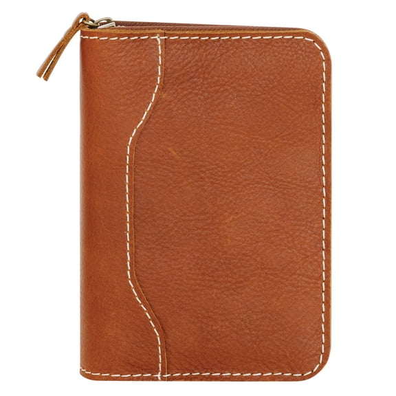 FranklinCovey Colt Leather Zipper Binder (Pocket Size, Rustic)