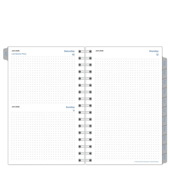 FranklinCovey Dot Grid One Page Per Day Wire-bound Planner (Classic Size, Jan 2026 - Dec 2026)