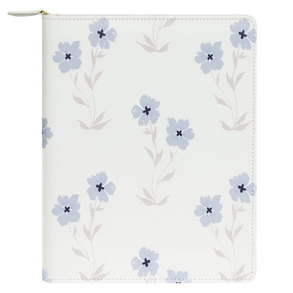 FranklinCovey Elegant Daydream Planner Love Simulated Leather Zipper Wire-bound Cover (Classic Size, Wildflower Field)