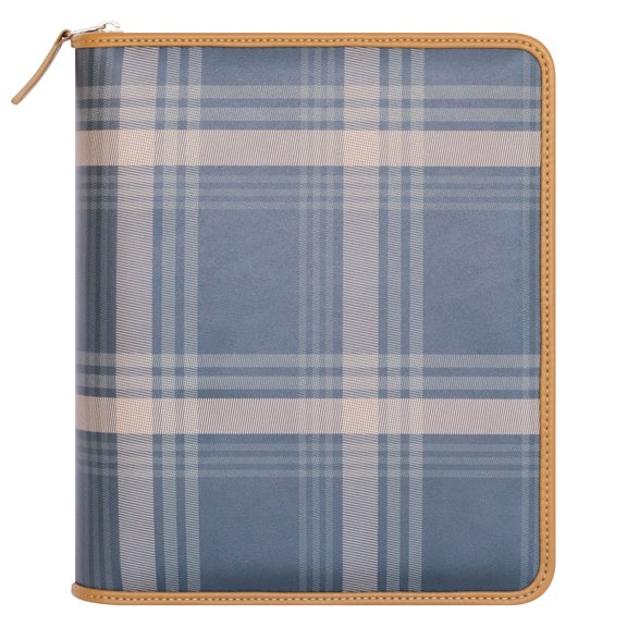 FranklinCovey Emerson Simulated Leather Snap Binder (Classic Size, Navy)