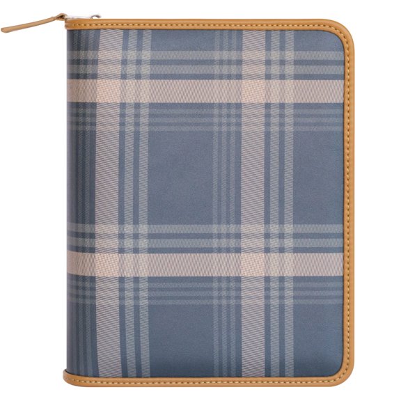 FranklinCovey Emerson Simulated Leather Snap Binder (Compact Size, Navy)
