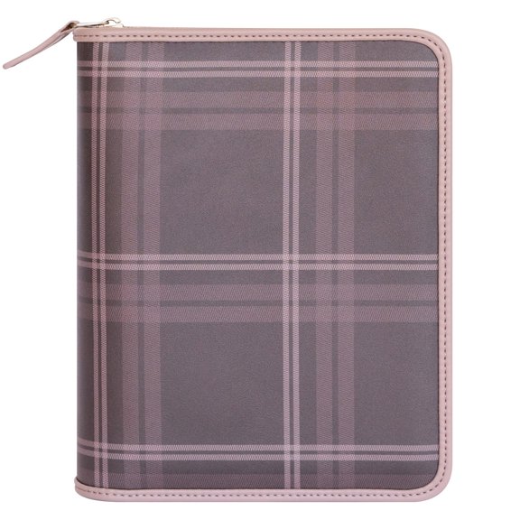 FranklinCovey Emerson Simulated Leather Snap Binder (Compact Size, Plum)