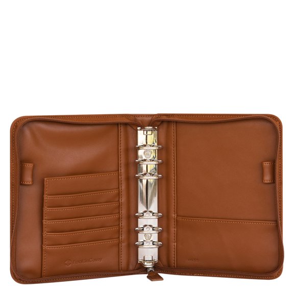 FranklinCovey Emerson Simulated Leather Snap Binder (Compact Size, Tan)
