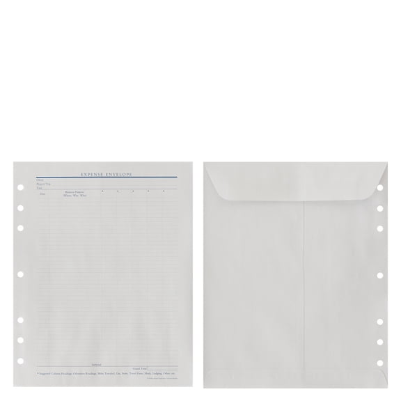FranklinCovey Expense Envelopes (Monarch Size)