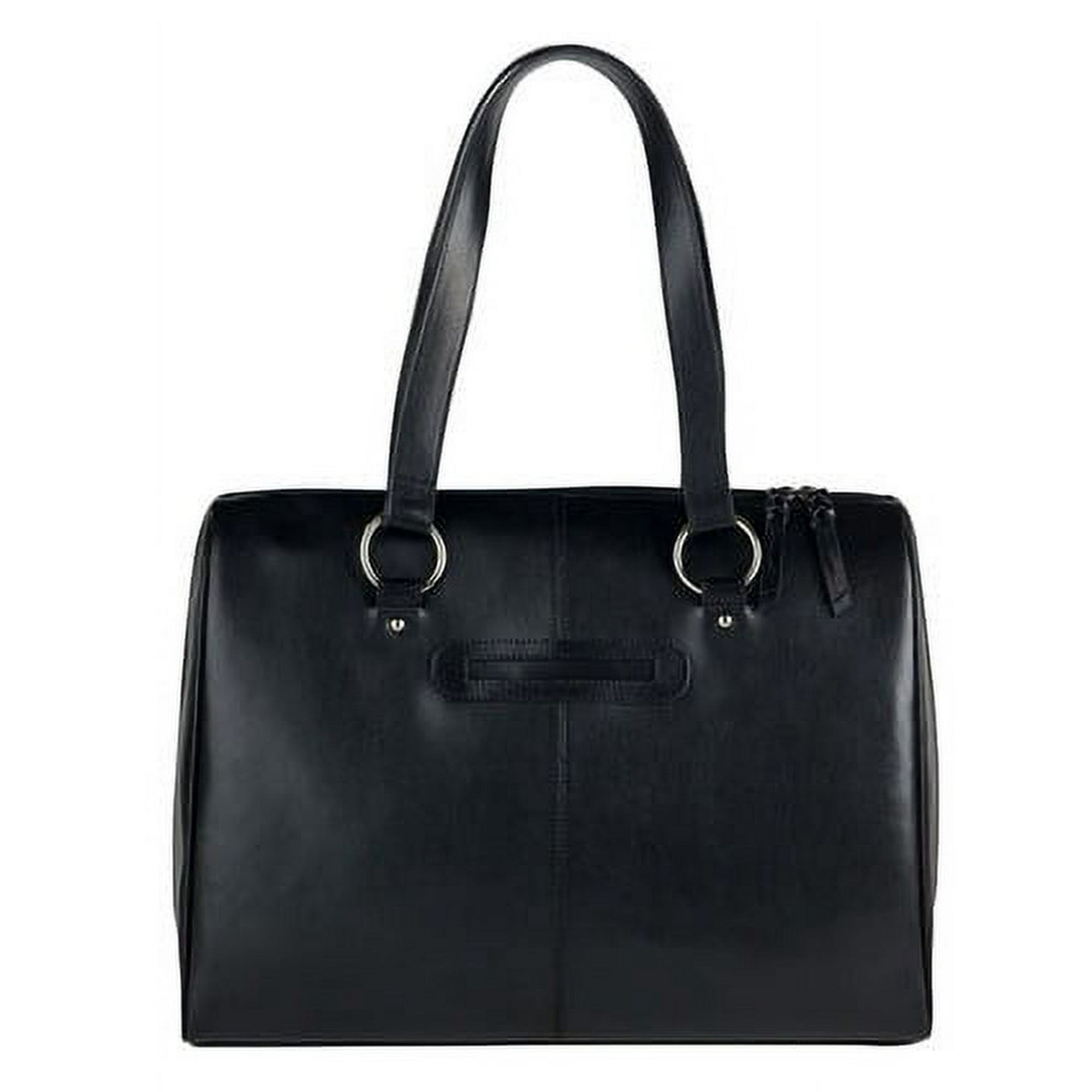 FranklinCovey FC Signature Leather Laptop Tote - Black 