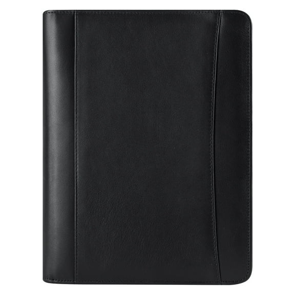 FranklinCovey Nappa Leather Zipper Binder (Classic Size, Black)