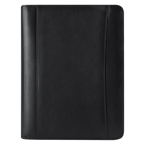 FranklinCovey Nappa Leather Zipper Binder (Classic Size, Black)