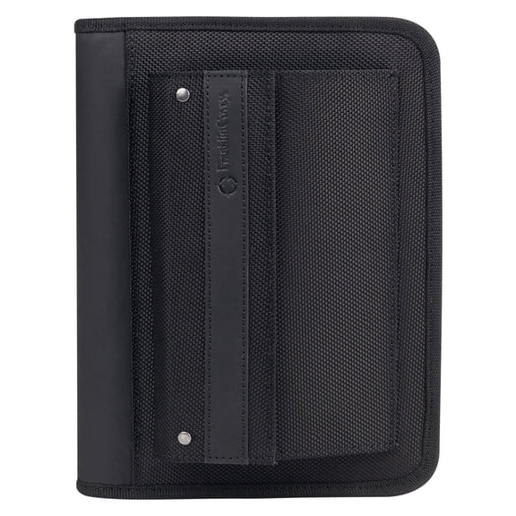 FranklinCovey Friday Nylon Zipper Binder (Compact Size, Black)