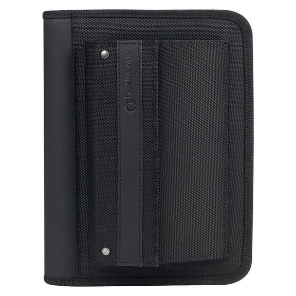 FranklinCovey Friday Nylon Zipper Binder (Compact Size, Black)