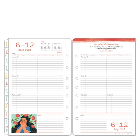 FranklinCovey Her Point of View Weekly Ring-bound Planner (Classic Size, Jul 2026 - Jun 2027)