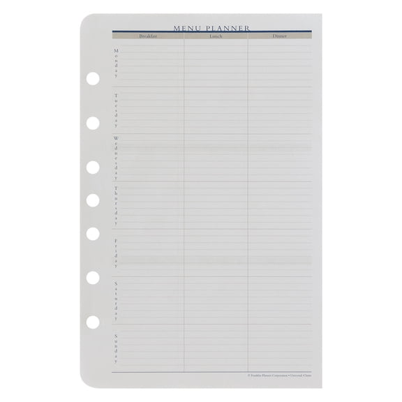 FranklinCovey Menu Planner-Shopping List (Classic Size)