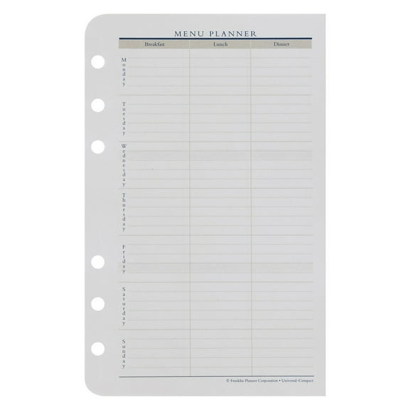 FranklinCovey Menu Planner-Shopping List (Compact Size)