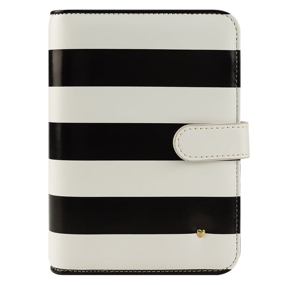 FranklinCovey Miranda Simulated Leather Snap Binder (Pocket Size, Striped)