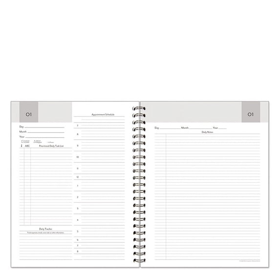 FranklinCovey Monarch Daily Undated Wire-bound 31-Day Planner