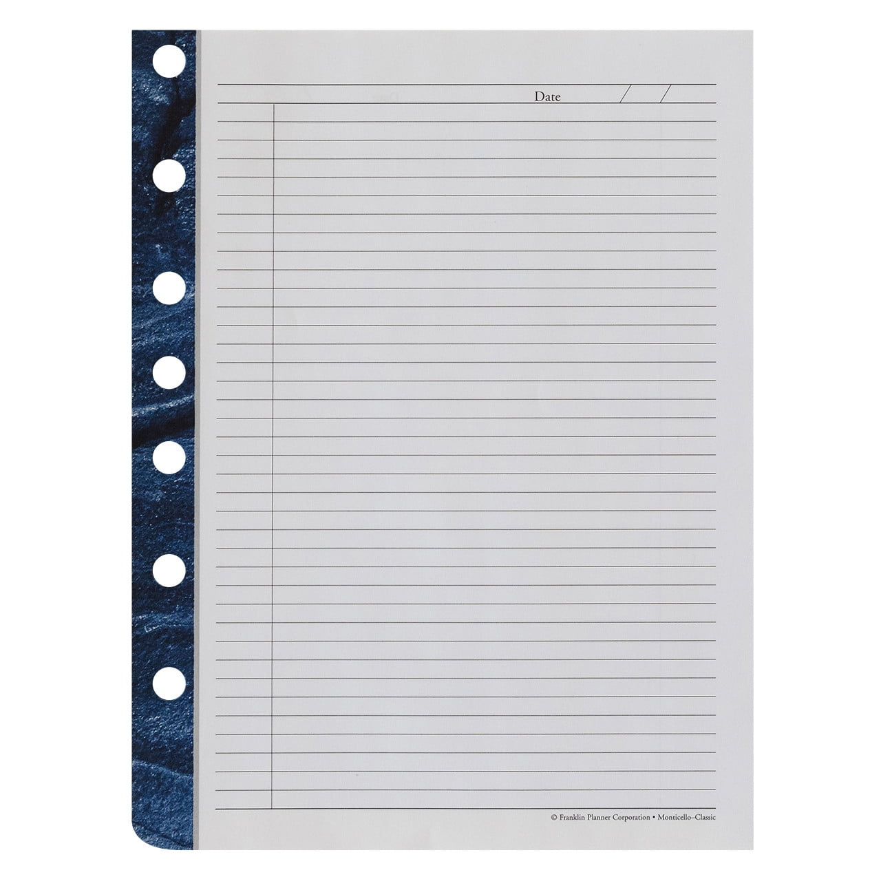 FranklinCovey Monticello CutAway Daily Notes Pages (Classic Size