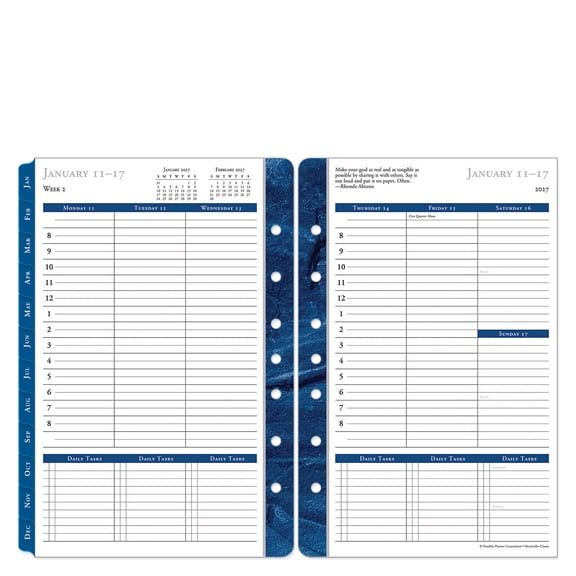 FranklinCovey Monticello Weekly Ring-bound Planner (Classic Size, Jan 2027 - Dec 2027)