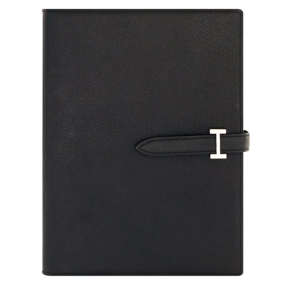 FranklinCovey Noblessa Leather Strap Binder (Classic Size, Black)