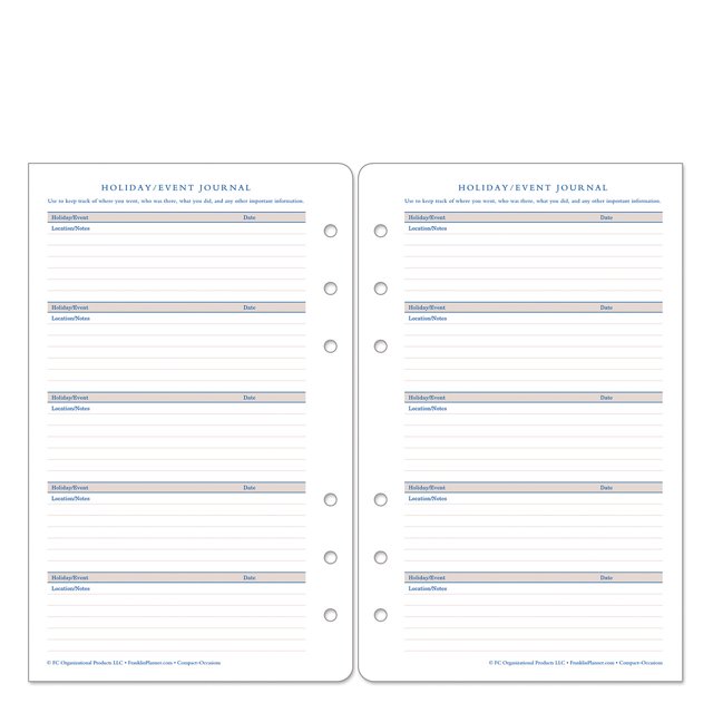 FranklinCovey Occasions Forms Pack (Compact Size) - Walmart.com