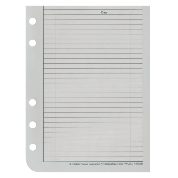 FranklinCovey Original Cut-Away Daily Notes Pages (Compact Size)