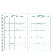 FranklinCovey Original Two-Page Monthly Calendar Tabs Compact Size, Jan 2027 - Dec 2027