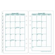 FranklinCovey Original Two-Page Monthly Calendar Tabs Pocket Size, Jan 2027 - Dec 2027