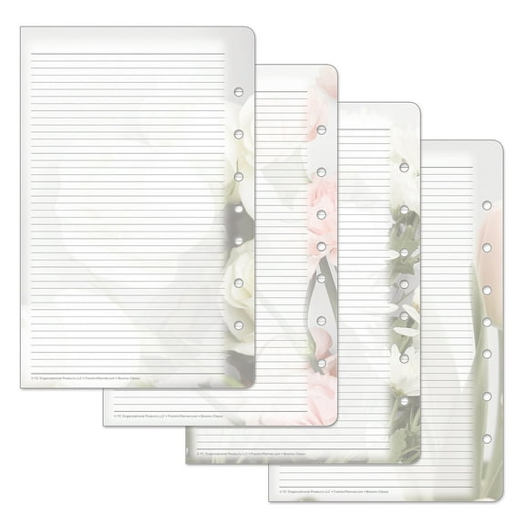 FranklinCovey Pink/Green Blooms Lined Pages (Classic Size)