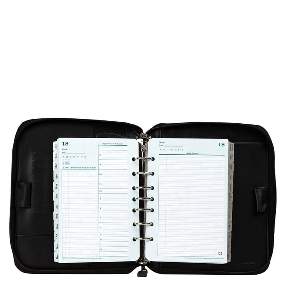FranklinCovey Planning System Vinyl Zipper Binder (Classic Size, Black)