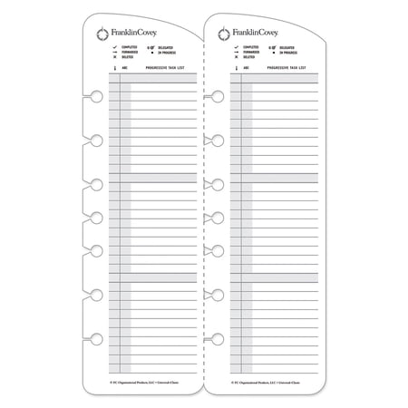FranklinCovey Progressive Task List (Classic Size)