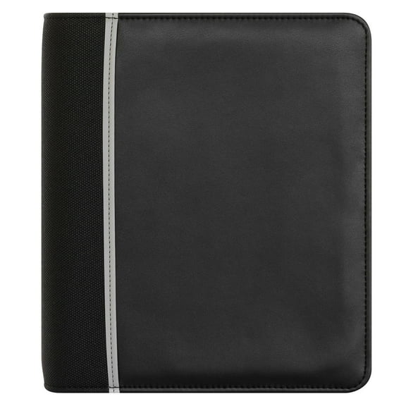 FranklinCovey Remy Simulated Leather Open Binder (Classic Size, Black/Grey)