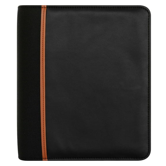 FranklinCovey Remy Simulated Leather Open Binder (Classic Size, Black/Tan)